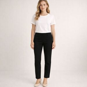 KOBI HALPERIN Black Slim Dress Pants Women Size 6 Stretch Ankle Trousers